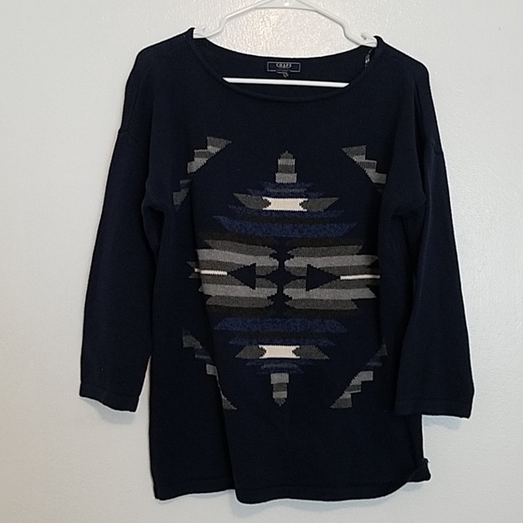 Chaps Sweaters - CHAPS Navy 3/4 sleeve sweater